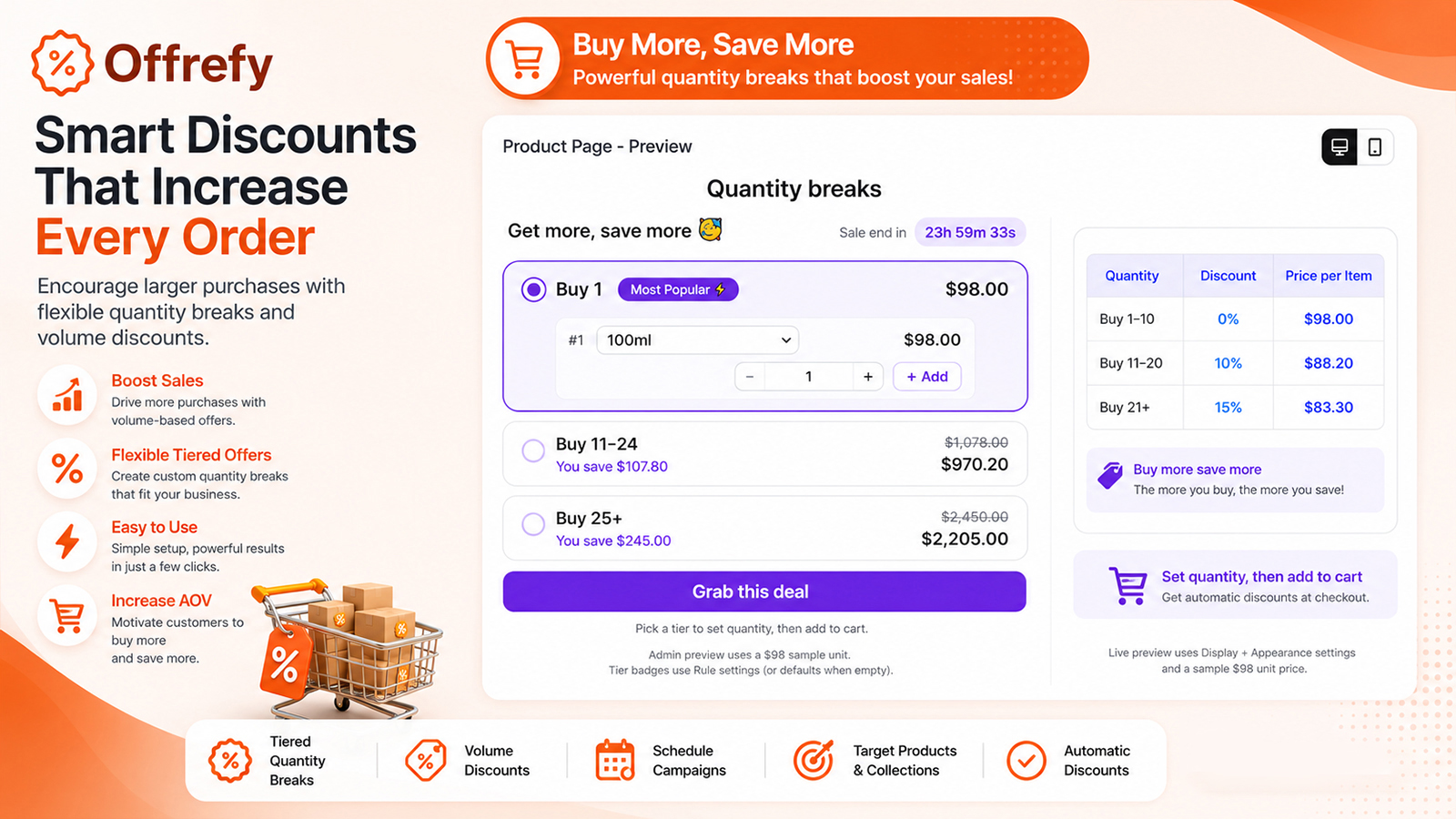 Offrefy Ultra Quantity Breaks on Shopify App Store